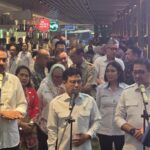 Menteri Usaha Mikro, Kecil, dan Menengah (UMKM), Maman Abdurrahman (kiri) bersama Menteri Koordinator Bidang Pemberdayaan Masyarakat, Abdul Muhaimin Iskandar (tengah) dan Menteri Ekonomi Kreatif, Teuku Riefky Harsya (kanan).