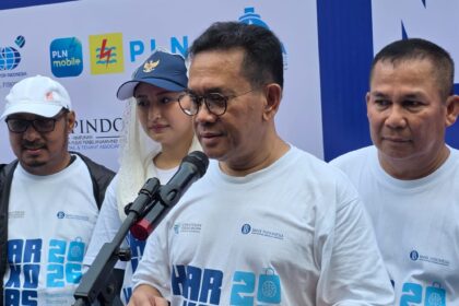 Menteri Perdagangan (Mendag), Budi Santoso (Busan) dalam acara Hari Konsumen Nasional (Harkonas) di Anjungan Sarinah, Jalan MH Thamrin, Jakarta Pusat, Minggu (10/5/2026)